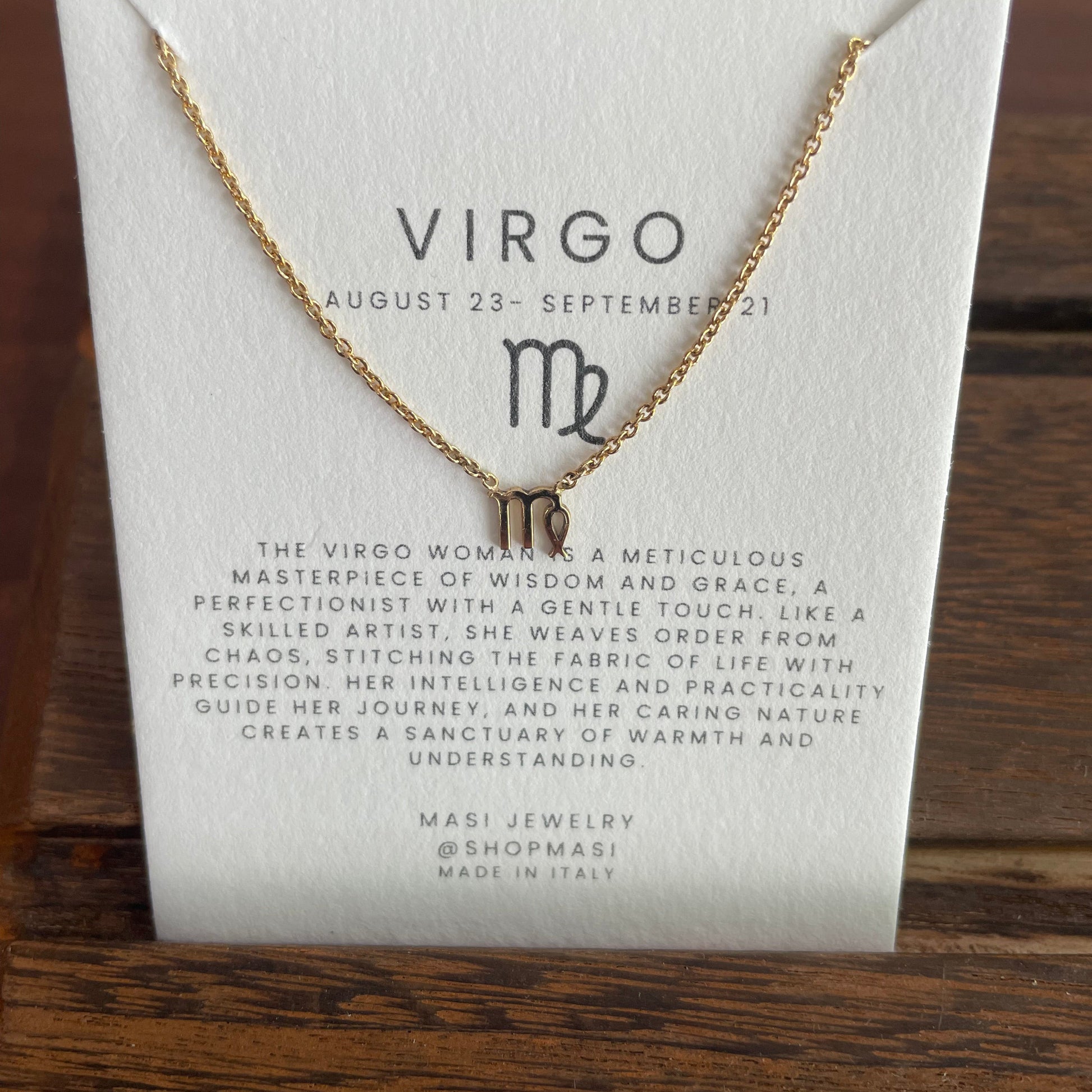 ZODIAC-Necklace-Masi Jewelry-Virgo-Masi Jewelry