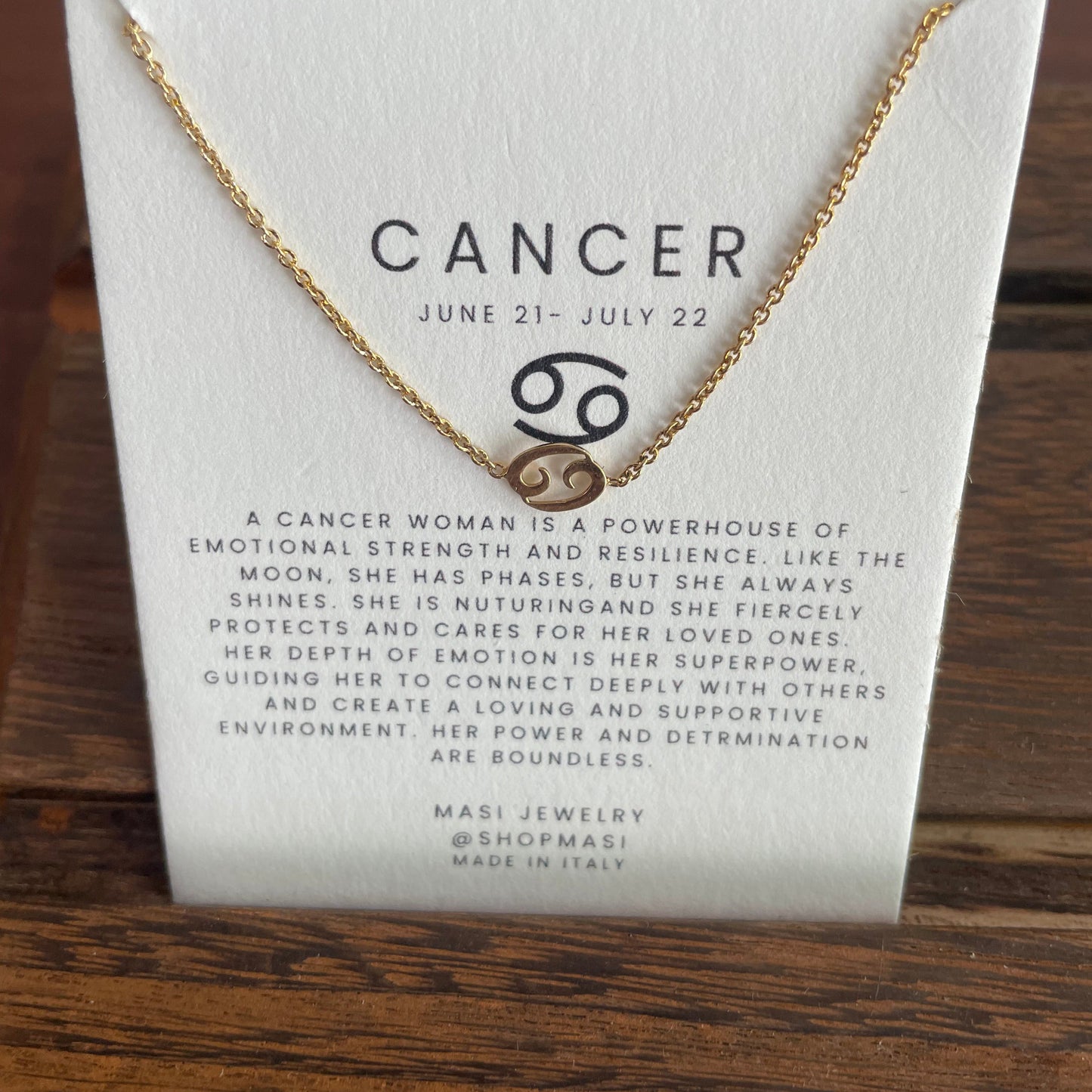 ZODIAC-Necklace-Masi Jewelry-Cancer-Masi Jewelry