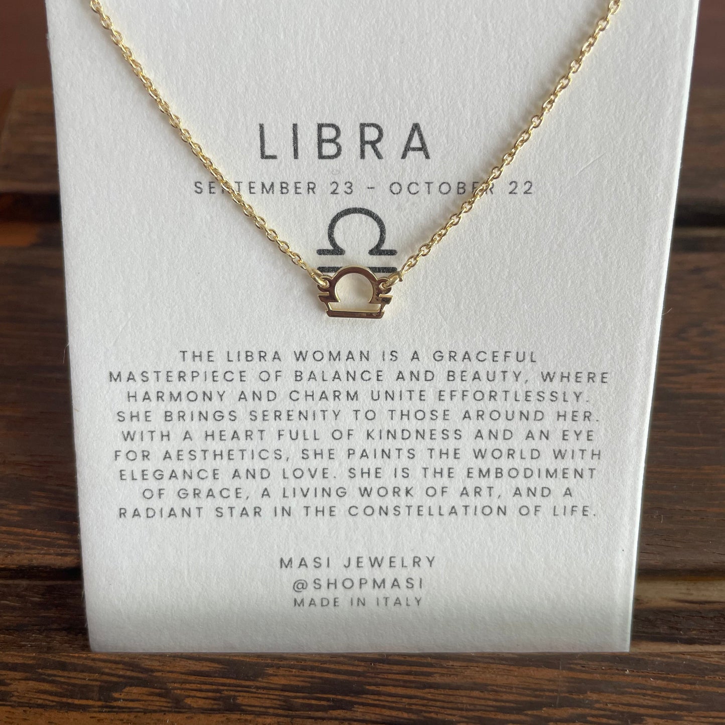 ZODIAC-Necklace-Masi Jewelry-Libra-Masi Jewelry