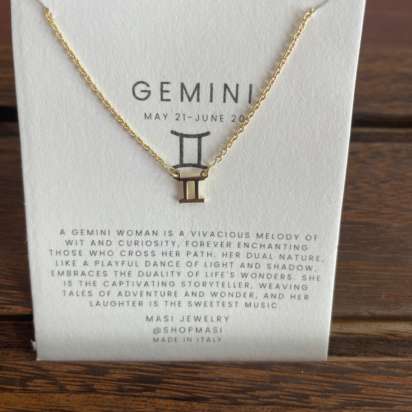 ZODIAC-Necklace-Masi Jewelry-Gemini-Masi Jewelry