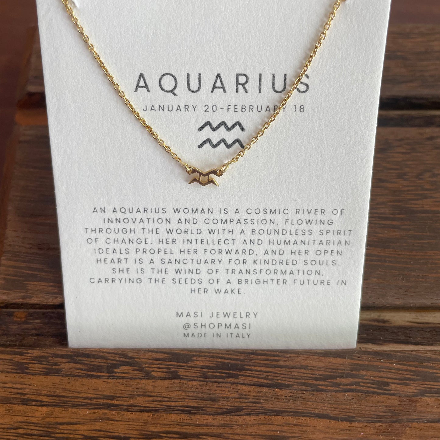 ZODIAC-Necklace-Masi Jewelry-Aquarius-Masi Jewelry