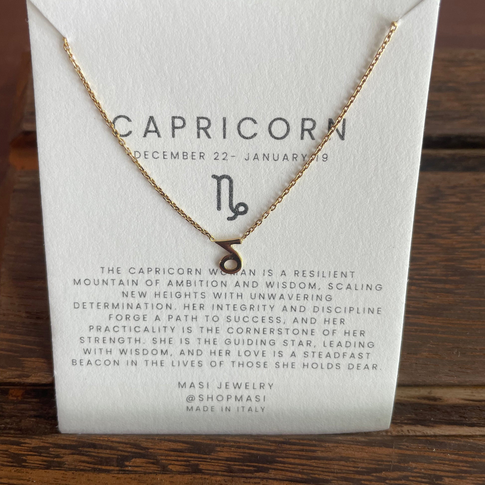 ZODIAC-Necklace-Masi Jewelry-Capricorn-Masi Jewelry