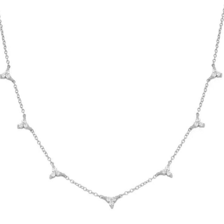 TRI STUD NECKLACE-Masi Jewelry-Silver-Masi Jewelry