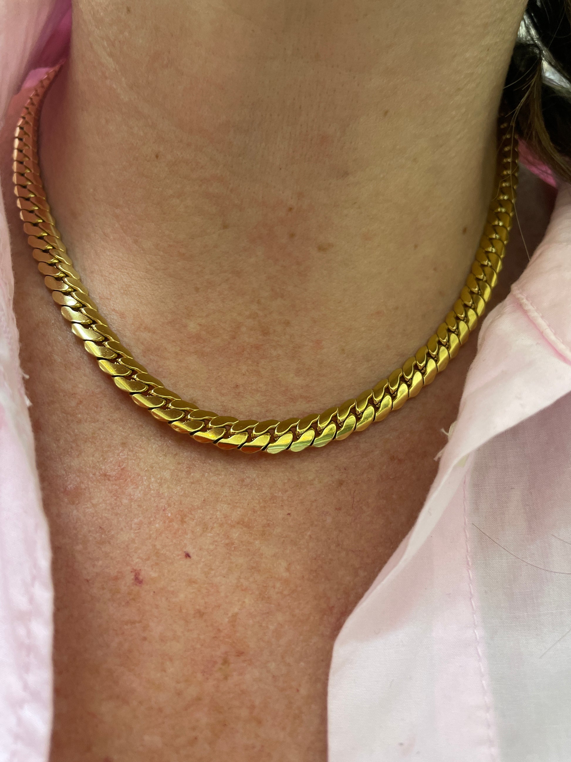 LINA CUBAN LINK NECKLACE-NECKLACE-Masi Jewelry-Masi Jewelry