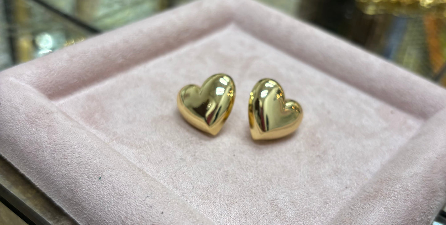 PUFFY HEART EARRINGS