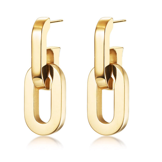 LOCKED-IN DROP-earrings-Masi Jewelry-Gold-Masi Jewelry