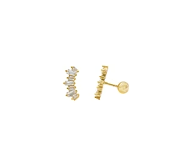 MCQUEEN BALLBACK-earring-Masi Jewelry-Gold-Masi Jewelry