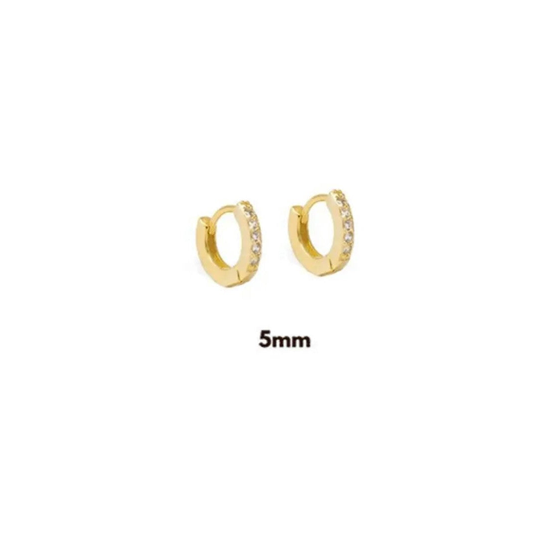 INDY HUGGZ-earring-Masi Jewelry-5mm-Gold-Masi Jewelry