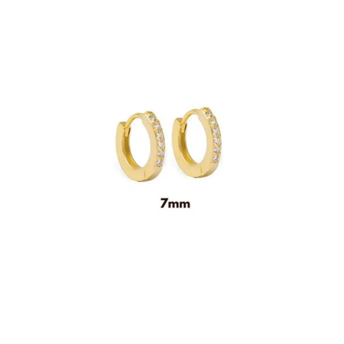 INDY HUGGZ-earring-Masi Jewelry-7mm-Gold-Masi Jewelry