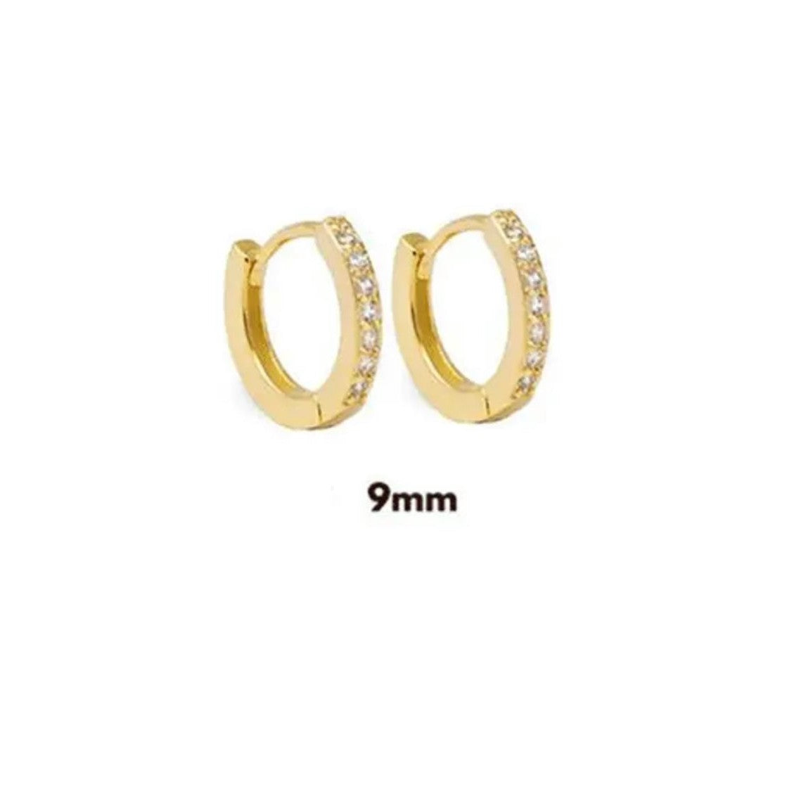 INDY HUGGZ-earring-Masi Jewelry-9mm-Gold-Masi Jewelry